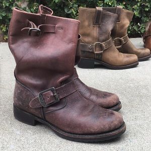 Frye short boot 7-7.5 chocolate brown—lightly used